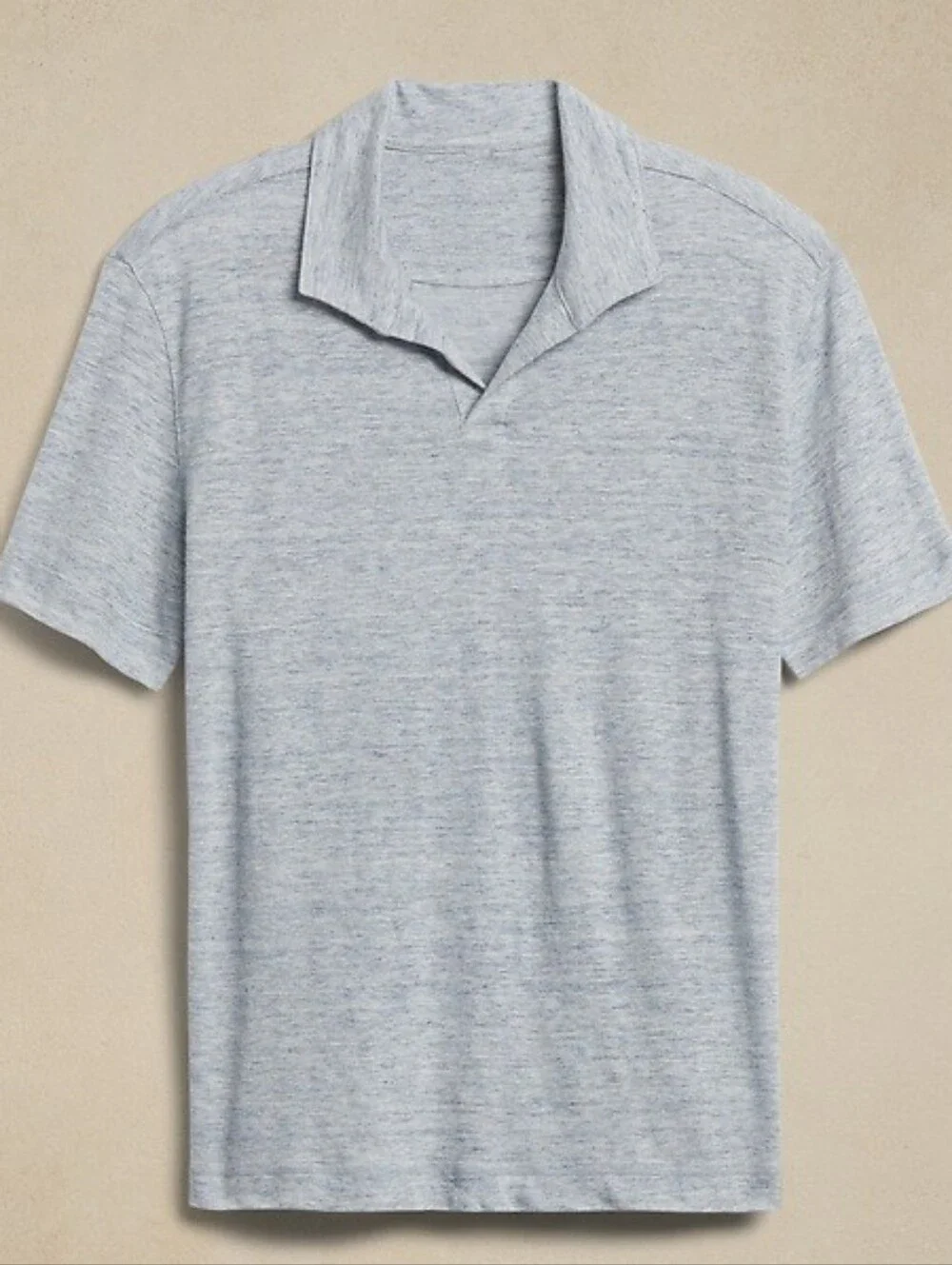 Banana Republic Vintage Men’s Large Gray Long Sleeve Henley Shirt Soft Knit Casu